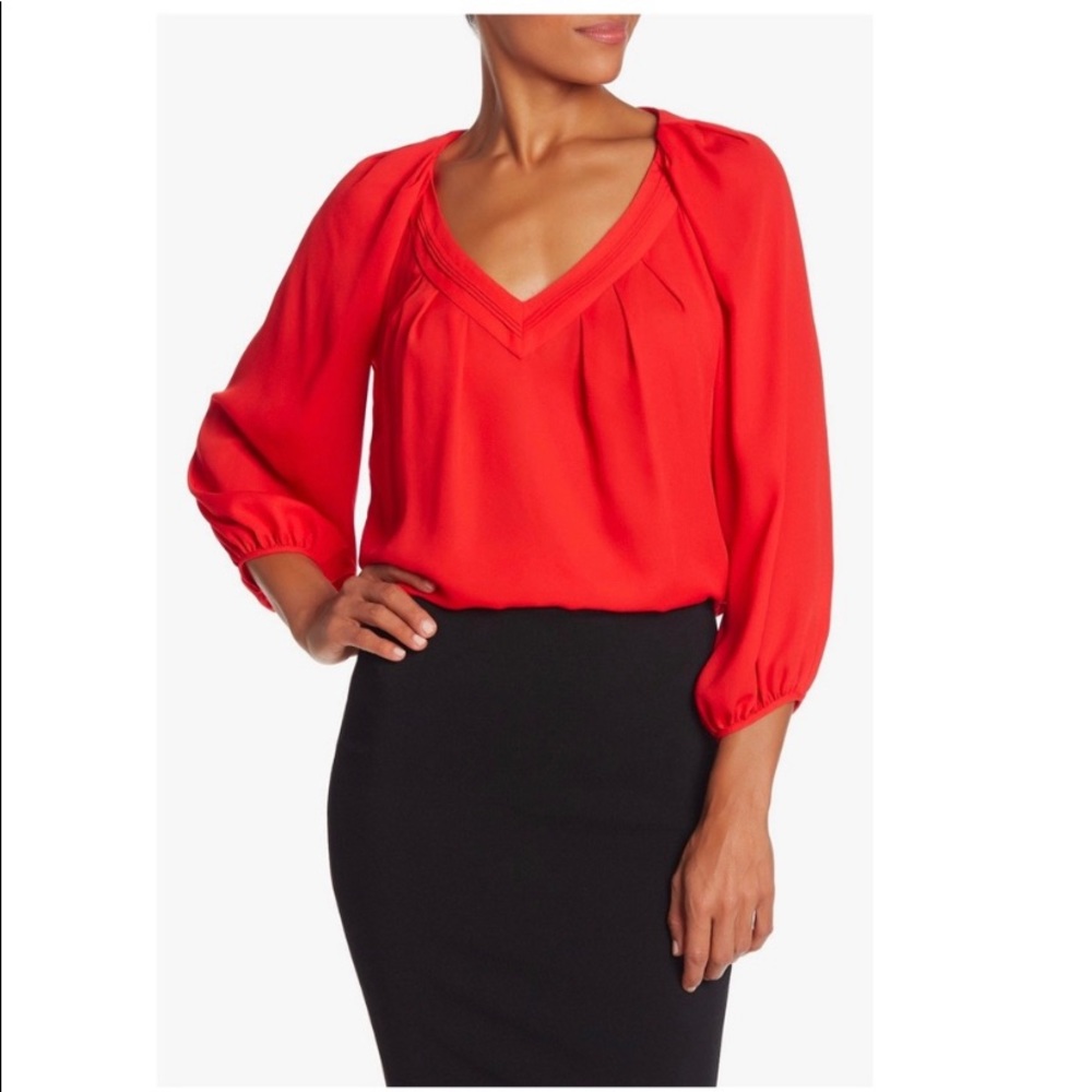 Diane Von Furstenburg Cahil top in Spring Leaf